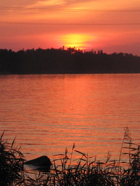 sun sets...