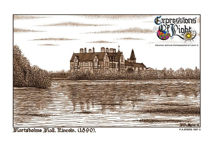 ExpoLight-Graphic-Arts-Lincoln-City-Hartsholme-Hall-1987-0001 (Pen-&-Ink-Sepia-SP)
