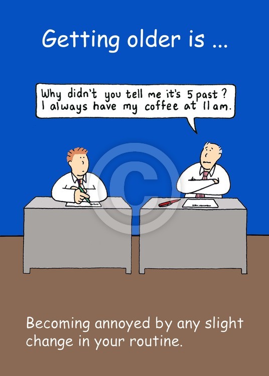 Change in Routine Cartoon.