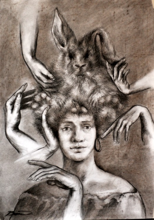 designed hairdo for Easter 59x42cm