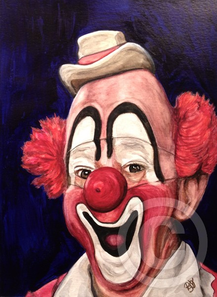 Watercolor Clown #3 Lou Jacobs