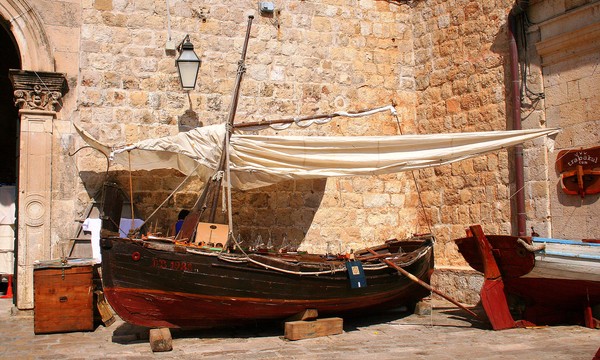 Old Boat in Old Dubrovnik