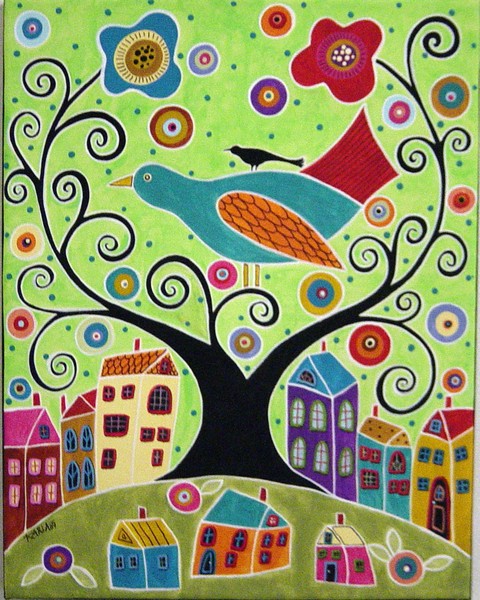 9 Houses 2 Birds And A Tree