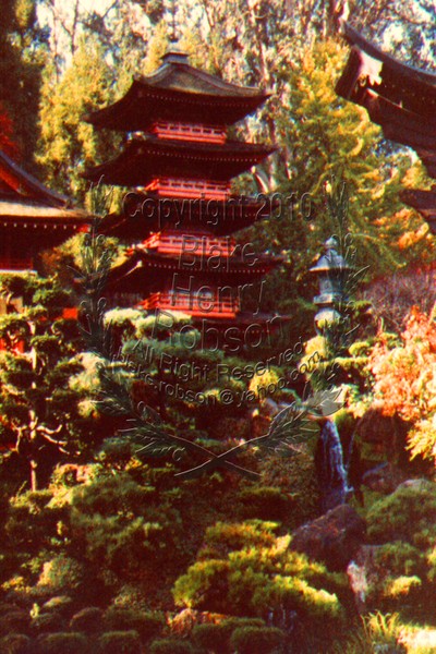 Pagodas Asian Style Water Garden True Color Edit