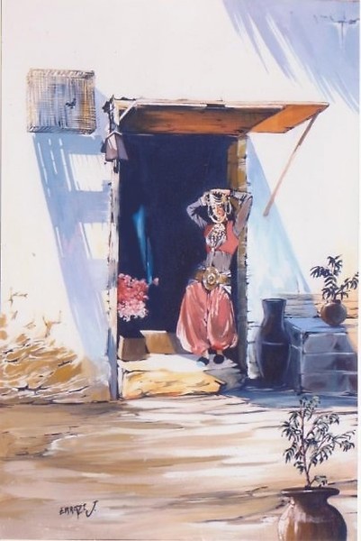 Waiting for a passerby