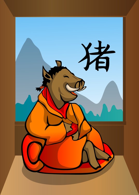 Year of the Boar (laughing)