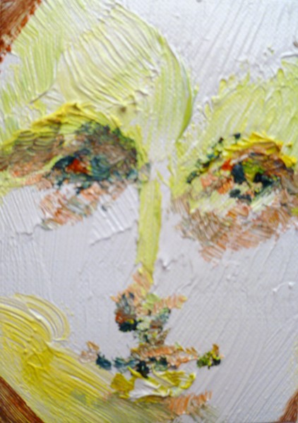 Face, Oil, 11, ACEO by Strongwater Branching