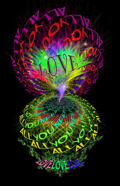 All you is love spiral many colors sm