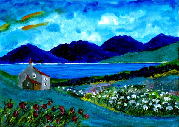 ISLE OF SKYE, SCOTLAND, SPRINGTIME TWILIGHT SCENE
