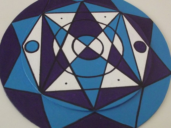 Mandala em mdf, 20x20cm