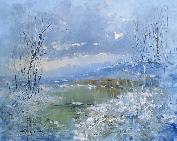 Blue snow