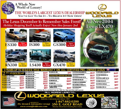 Woodfield Lexus ad