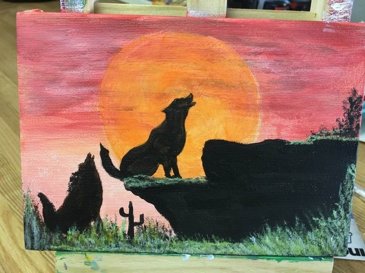 My Wolf painting that I just finished