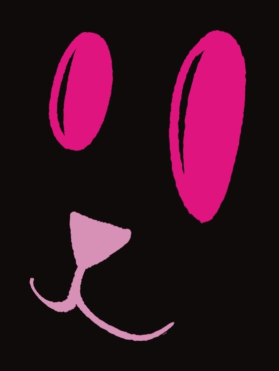 Black Cat Pink Eyes