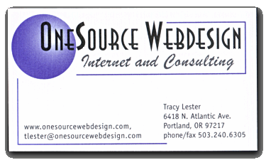 OneSource Webdesign logo and card