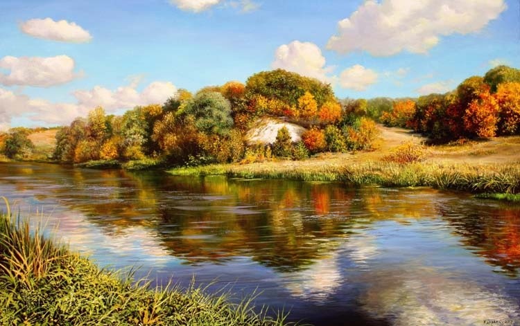Golden Autumn on the River
