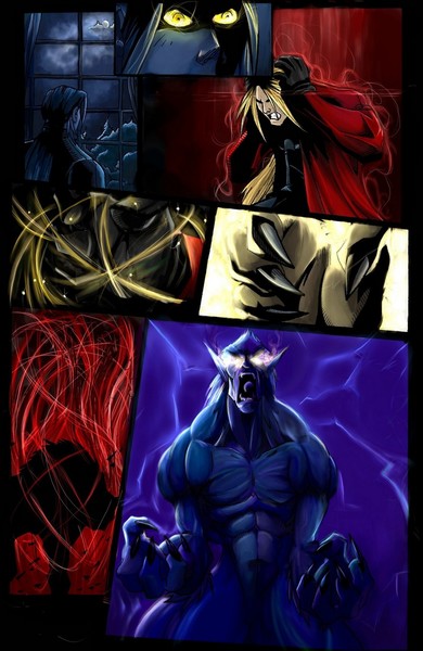 Comic page colored