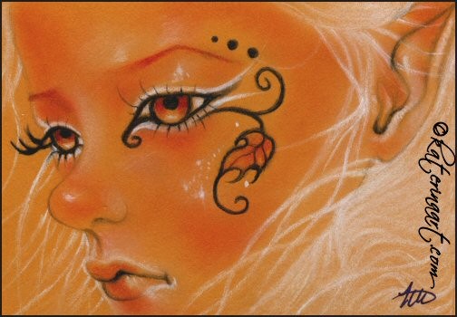 Autumn Leave -FAIRY ACEO