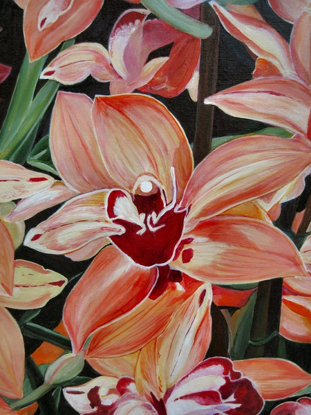 Sunset Orchids, detail