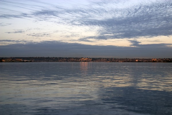 San Diego Bay and Blue Sky and Water