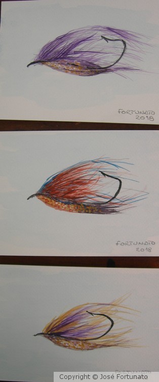 Fishing flie hangers