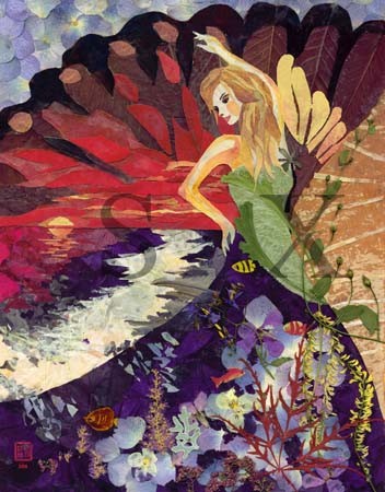 Summer Paradise - pressed flower art