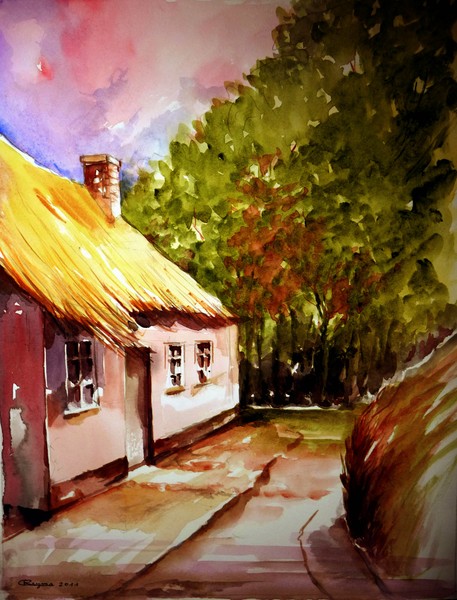 Straw roof