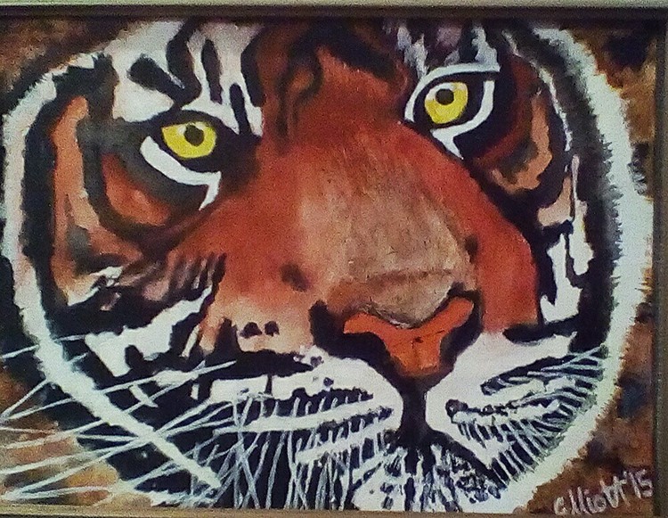 tiger acrylic