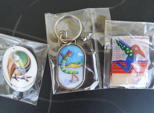 Earrings and key chains