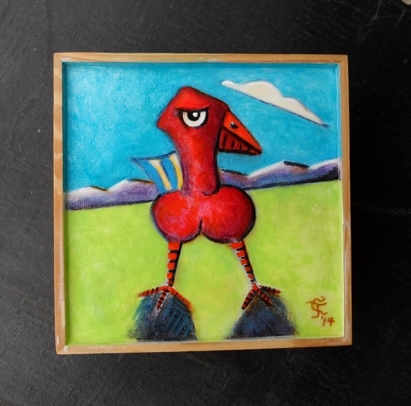 Red Bird With Attitude (Box)