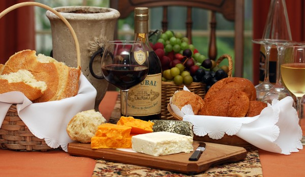 Wine Cheese and Bread III