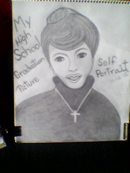 Self portrait of my High School Graduation Picture