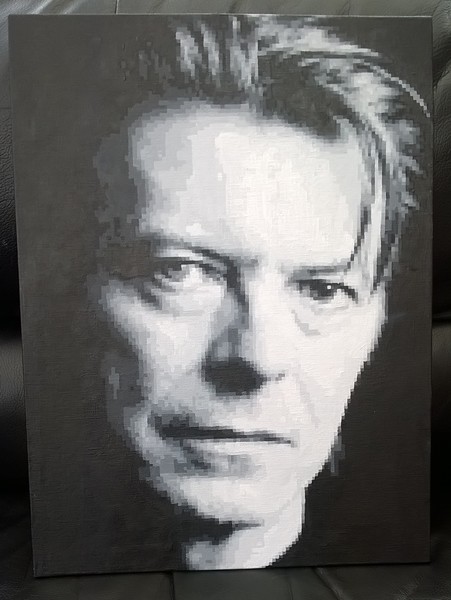 David Bowie pixel painting