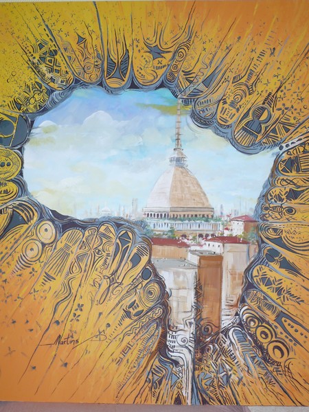 TURIN IN MY DREAM   OIL 90X100 cm