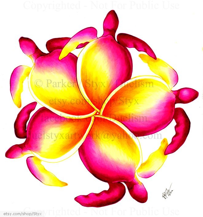 Plumeria Turtles