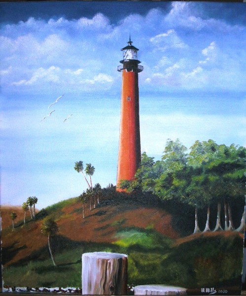 Jupiter Lighthouse and Pilings - SOLD