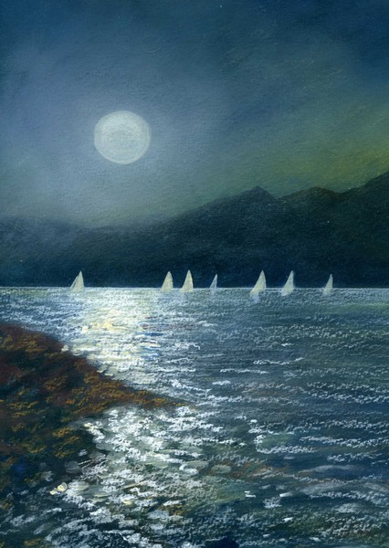 Sunlit Sailing,Lake Garda