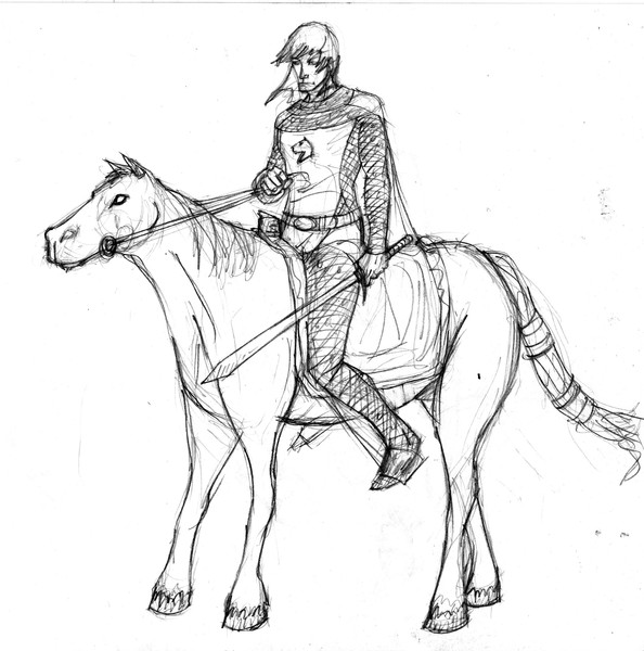prince valiant rides a horse