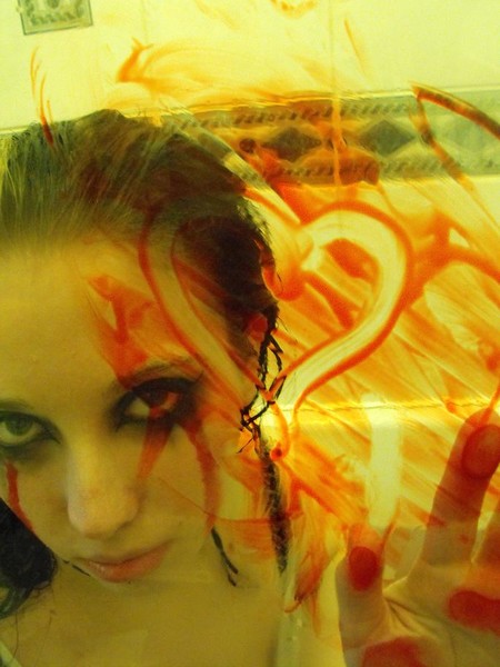 I gave you my heart, In blood!