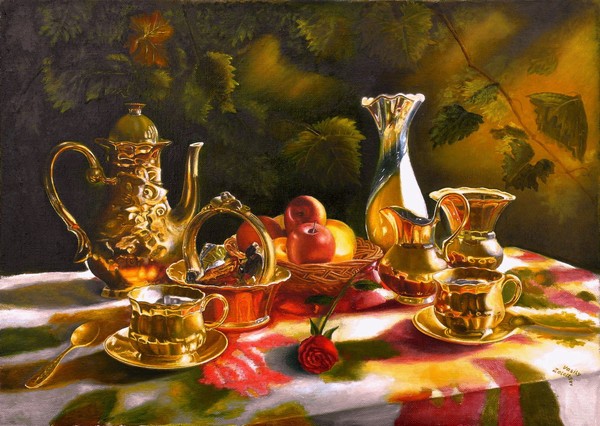 The memories.Tea together.Author's repetition.