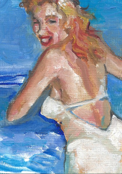 Marilyn small miniature painting 