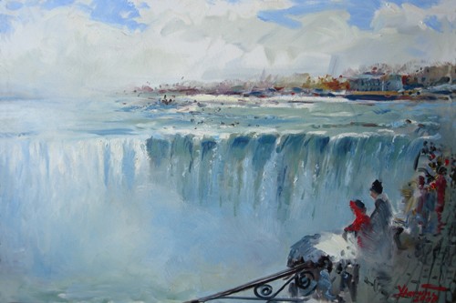 Niagara Falls, blue