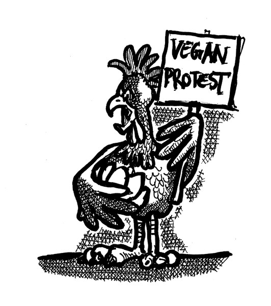 Vegan protest