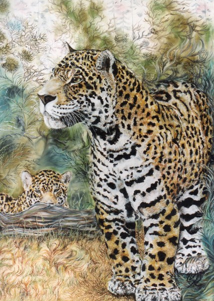 Oil pastel original - Seeking out the visitor