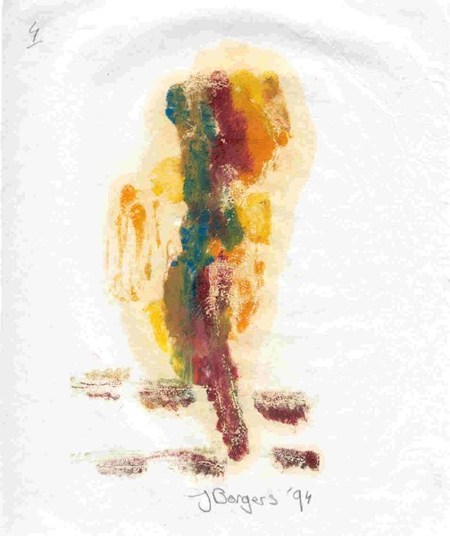 L' Homme en Jaune 4, Lithographie, 1994