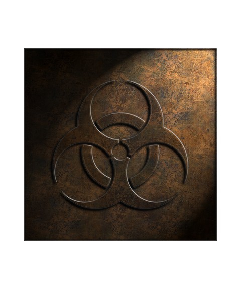 Biohazard Symbol Stone Texture