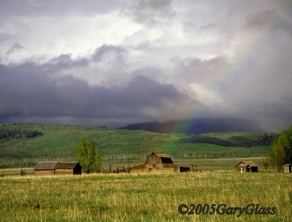 Rainbow Over Barn on Mormon Row