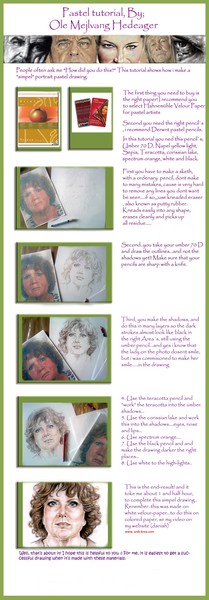 Pastel portrait drawing tutorial by Ole M Hedeager
