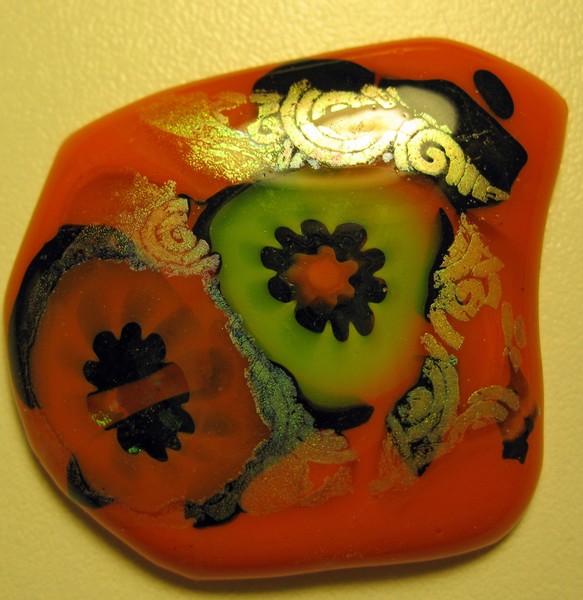 Fused Glass: Orange Rectangle