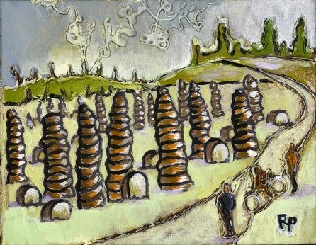 Dream's Bicycle Ride By an Italian Cemetary